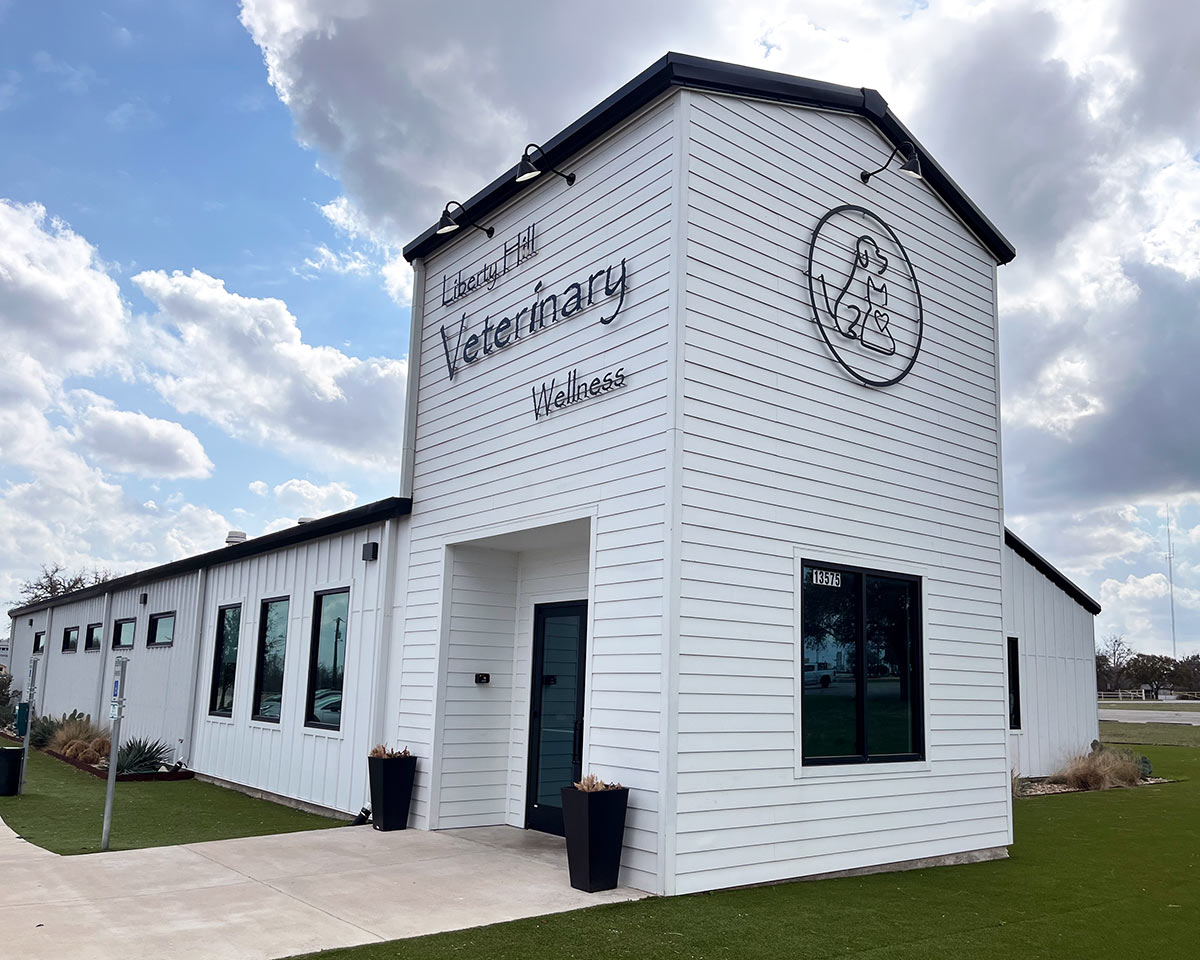 exterior view of Liberty Hill Veterinary Wellness building