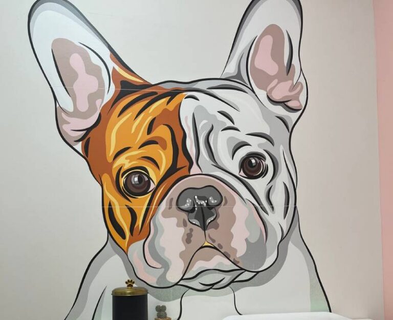 Colorful French Bulldog mural Colorful French Bulldog mural